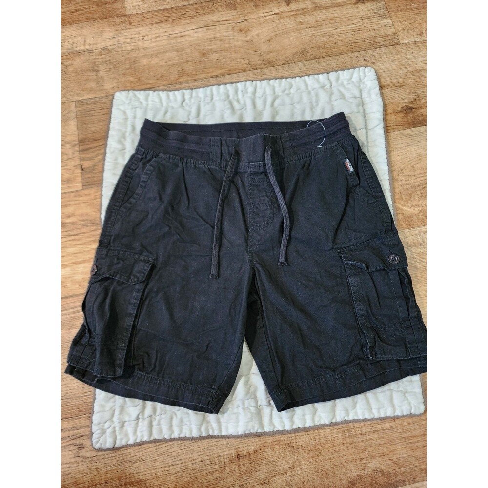Highland Originals Men's Size Medium Black Cargo Shorts with Drawstring Pockets